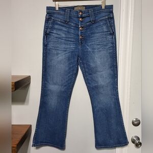 J. Crew Point Sur Denim High Rise Button Fly Bootcut Jeans Women's Size 31